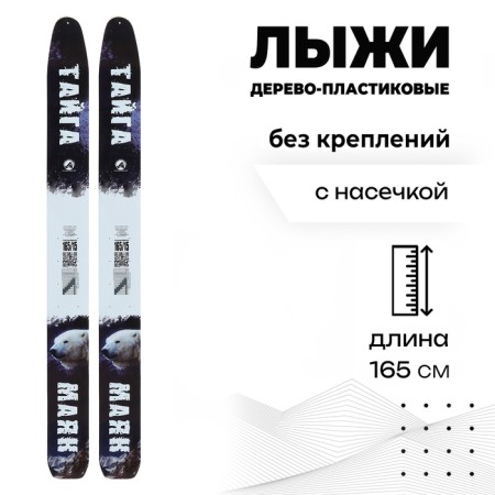 Ski hunting wood-plastic "Taiga", 165 cm, with a notch, color mix