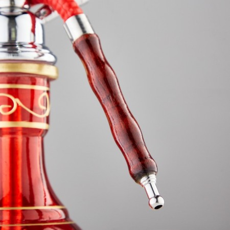 Hookah "ilham", 42 cm, 2 tubes, red-4