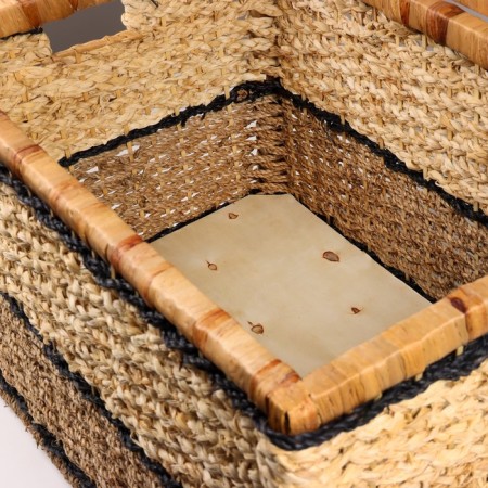 Wicker basket, 60x40x40 cm, algae, corn sheet-3