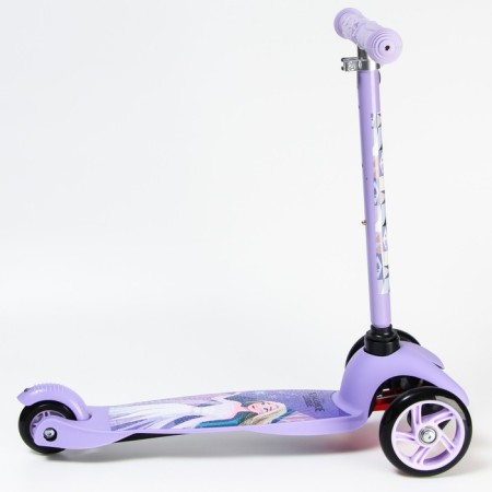 Scooter Children's folding cold heart, Pu 120/80 mm wheels, ABEC 7, purple color-4