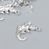 Decor for creativity Metal "Crocodile" silver 2.7x1.7 cm
