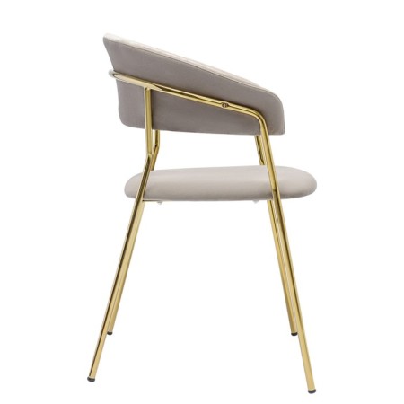 Stefany chair, 515 × 600 × 785 mm, velor, gray color-8
