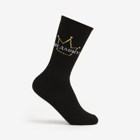 Women's socks, black color/crown, size 38-40
