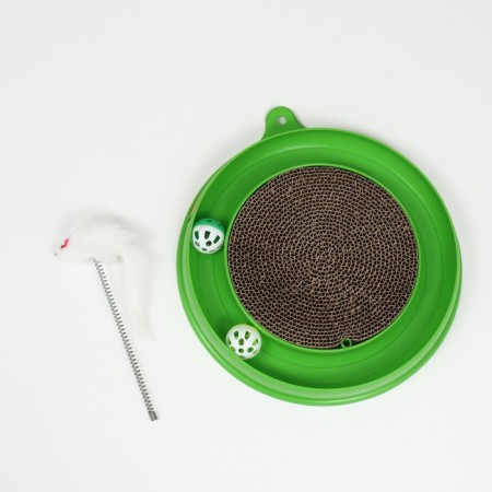 Gaming complex (corrugated rod, mouse on the spring and 2 balls), green 7068496-8