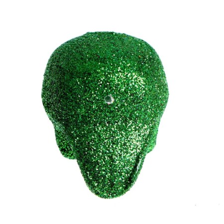 Figure for crafts and decor "Skull", set 6 pcs., Size 1 pcs: 4 × 4.5 × 4.5 cm, green color-2