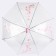 Umbrella - a semiautomatic “flowers” ​​cane, 8 spokes, r = 45 cm, the color is transparent/pink