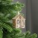 Christmas tree toy "House with a snowman", from batteries, a glow of warm white