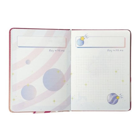 Notebook Gift, A6, 96 sheets, color block, with a curly refrain, PVC cover, "Anime", mix-7