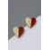 Earrings Assorted "Hearts" Nuturel, Beige-Red Color