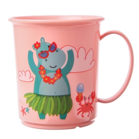 Mug with a decor 180 ml, children's, plastic, color mix-6