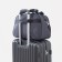 Road bag with lightning, 2 external pockets, a suitcase holder, a long belt, color gray color