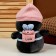 Soft toy "Penguin" with a backpack, in a pink hat, 22 cm