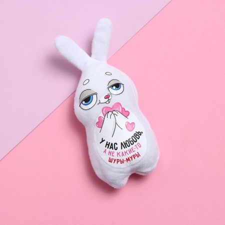 Soft toy-Magnet “We have love, not some shura mura”, bunny-1