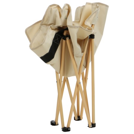 Folding chair 65 x 58 x 66 cm, up to 120 kg, beige color-9