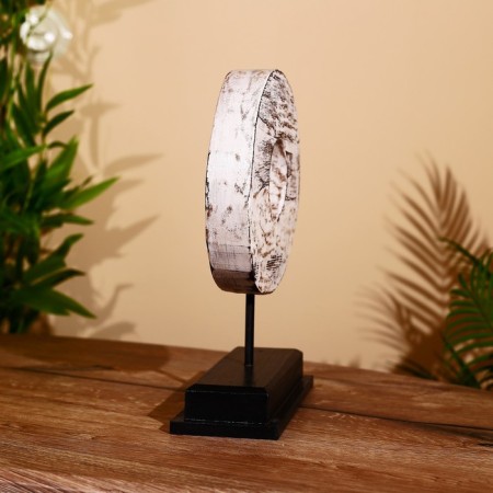 Decor "Ring" on the stand, Albezia 22x9x31 cm-2
