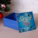 Gift box "Happy New Year, with snowflakes", blue, 20 × 20 × 10 cm