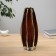 VAZA Glass "Mariel" D-6 cm, h-29.5x13.5 cm, brown