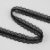 Ryush lace, with beads, 17 mm, 4.5 ± 0.5 m, black color