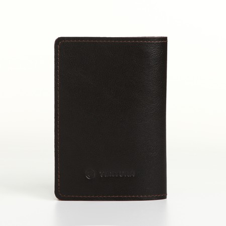 Cover for passport, Textura, brown color-1