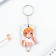 Key keychain wooden anime "red -haired girl" 4 x 6 cm