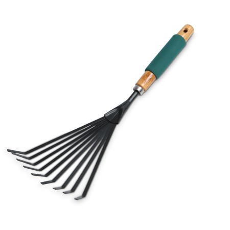 Robble small, fan, plate, 9 teeth, length 42 cm, metal, wooden handle with foam rubber, Greengo-6
