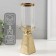 Ceramics candlestick, glass for 1 candle "BUENO" d = 7.5 cm gold 9.5x9.5x29.5 cm