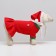 New Year's costume "Snow Maiden" for dogs, size L, red (DS 34, Osh 30, OG 44 cm)