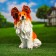 Garden figure "Dog Papillon" 40x28cm