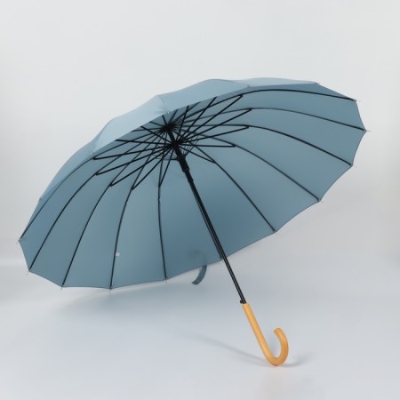 Umbrella - a semiautomatic “pastel” cane, 16 knitting needles, r = 52 cm, blue color-2