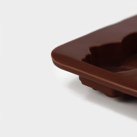 Form for decorations of the share "Easter", silicone, 18.8 × 10 × 1.5 cm, 8 cells, brown color-5