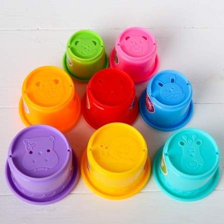 Children's pyramid, Smeshariki cups, 8 items, mix-5