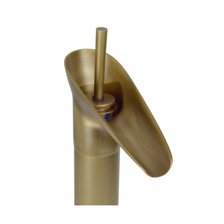Bronze de Luxe 10101 shell mixer, cascading, single -rose, brass, bronze-3