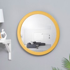 Circle mirror, wall, gold baguette, 50x50 cm