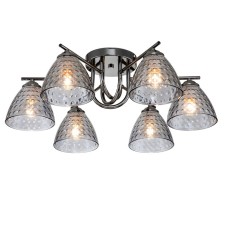 Ceiling lamp 6x60W E27, size 56x56x20 cm