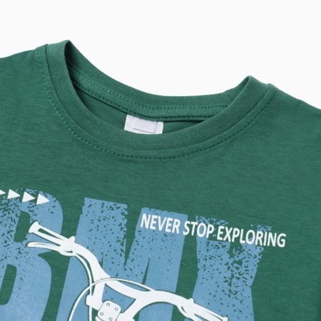 T -shirt for a boy, color green, height 122 cm-1