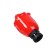 PPP handle rose, under the diameter of 8/10/12 mm, red