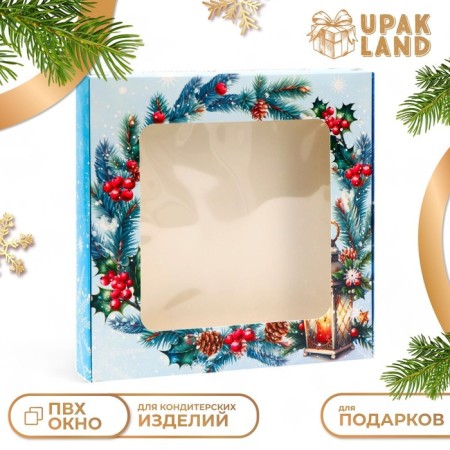 Gift box team with the window "Happy moments", 19 x 19 x 3 cm