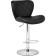 Barrier stool Porch metal/eco -leather, chrome/black 47x53x89 cm