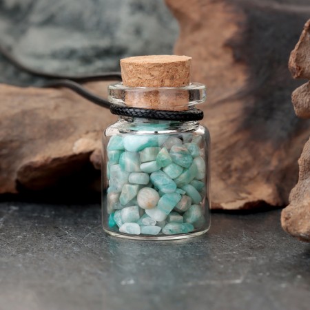 Souvenir-butter with natural stones "Amazonite", 3x2cm