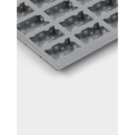 Form for baking and mousse desserts Konfinetta "Cheese", silicone, 20 cells (5 × 3cm), 30 × 17.5 × 1.9 cm, gray-4