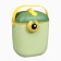 Container for baby food Dino 5, 800 ml., Green color