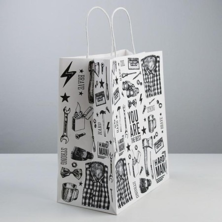 Package gift craft, packaging, Hard man, 28 x 32 x 15 cm-2