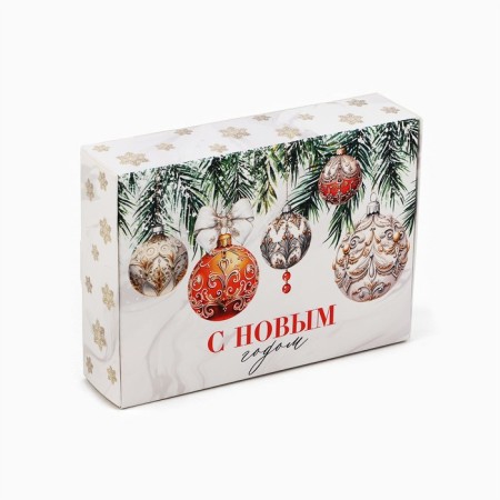 Folding box "luxurious balls", 21 x 15 x 5 cm, new year-2