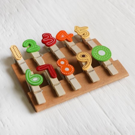 Set of decorative clothespins "Figures and signs" set of 10 pcs.