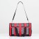 Steel-striped bag of 46*27*27 cm, red