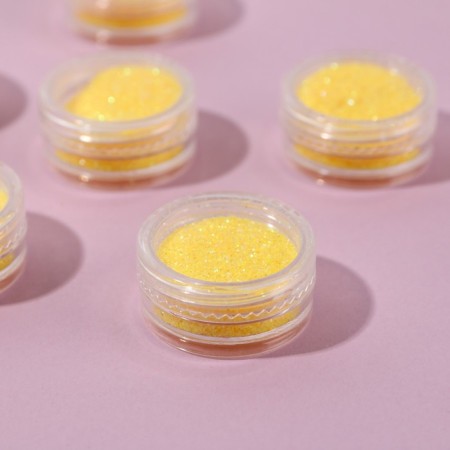 A set of sparkles for decor, small grinding, yellow color, 6 pieces-1