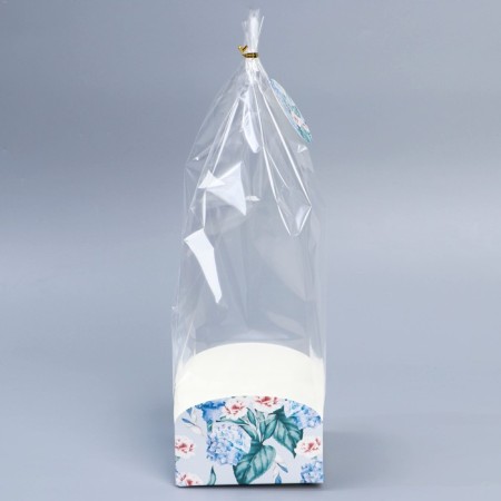 Gift package with a box, packaging, "tenderness", 12 x 12 x 40 cm-2
