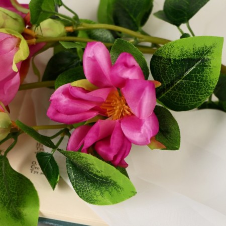 Artificial flowers "magnolia" 5x56 cm, purple-1