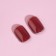 Wine overhead nails, 12 pcs, with adhesive plates, soft square shape, burgundy/silver color