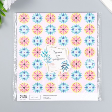 Scrapbooking paper bilateral "illusion" density 180 g 15.5x17 cm-5